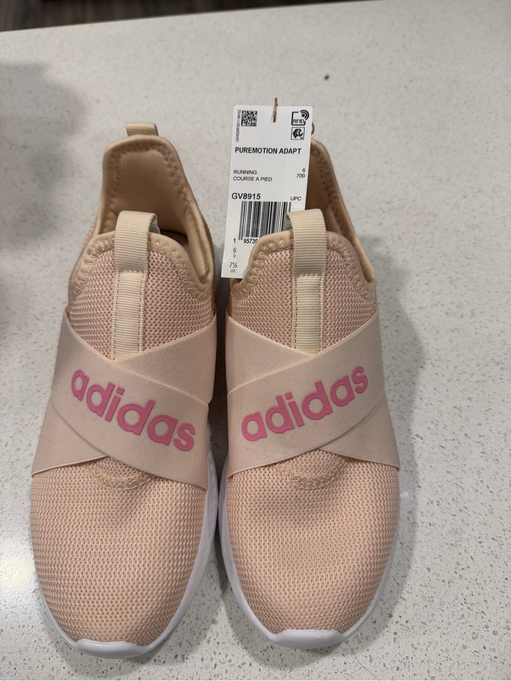NWT adidas Puremotion Adapt Slip-On Running Shoes - Blush Pink 7.5
